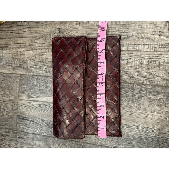Vintage Women's Brown Intrecciato Leather Clutch - Picture 2 of 6